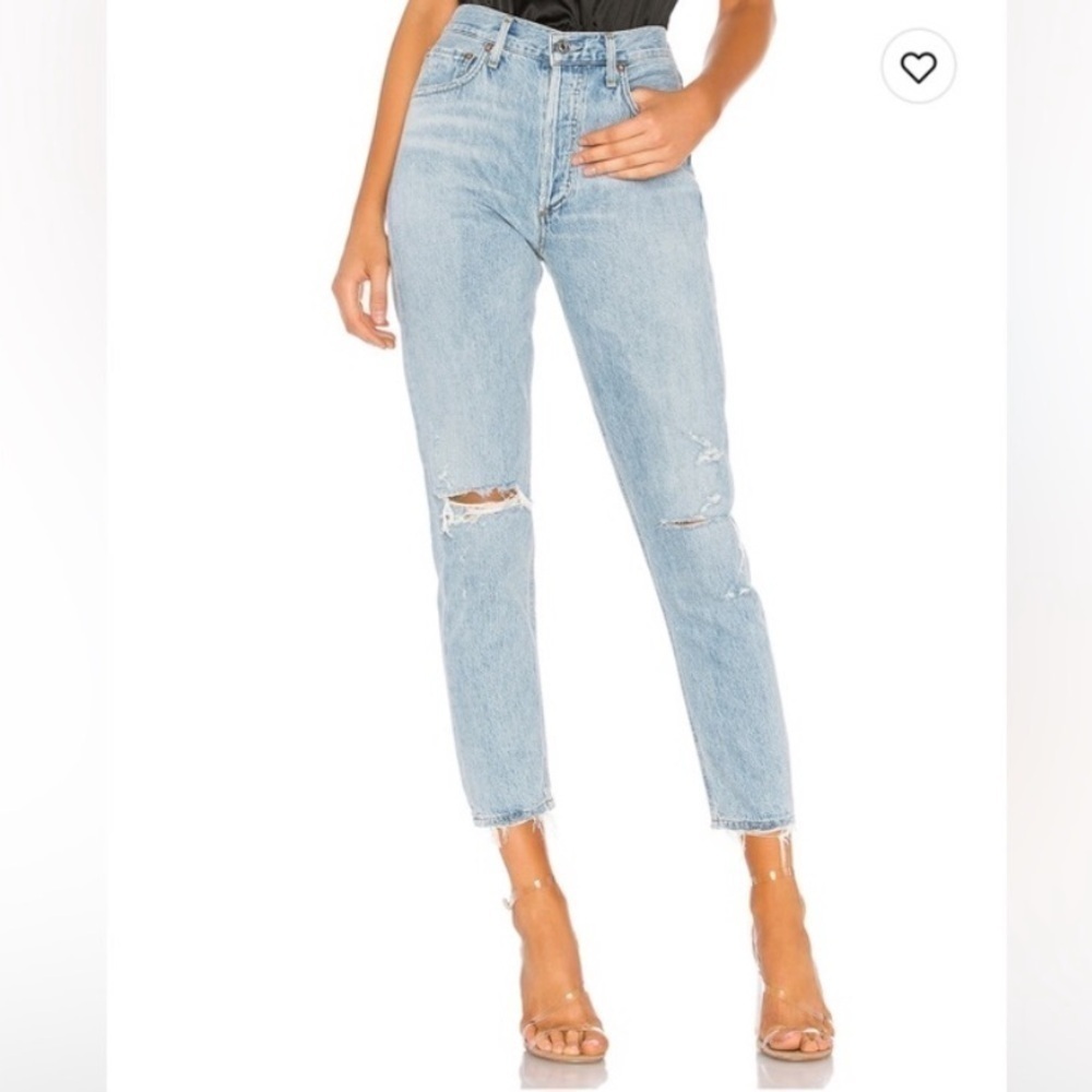 Agolde Jamie High Rise Jean in Dakota Distressed